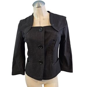 Max Studio Size 6 Charcoal Gray Blazer